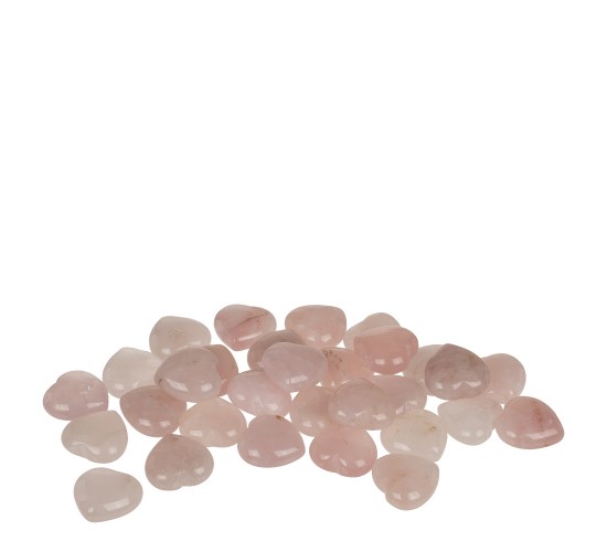 Καρδιά Χαλαζία Ροζ 2.5cm