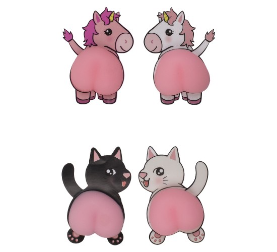 Βάση Κινητού Αυτοκόλλητος Πισινός Ζωάκι 7.5cm Σετ 2Τμχ Σε 4 Σχέδια