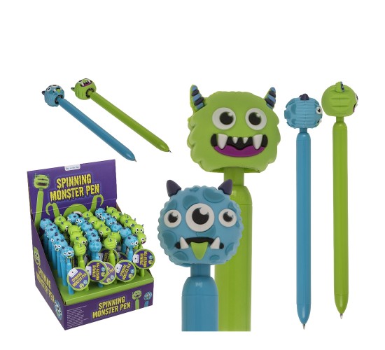 Στυλό Τερατάκι Περιστρεφόμενο Πλαστικό 16.4cm Σε 2 Σχέδια