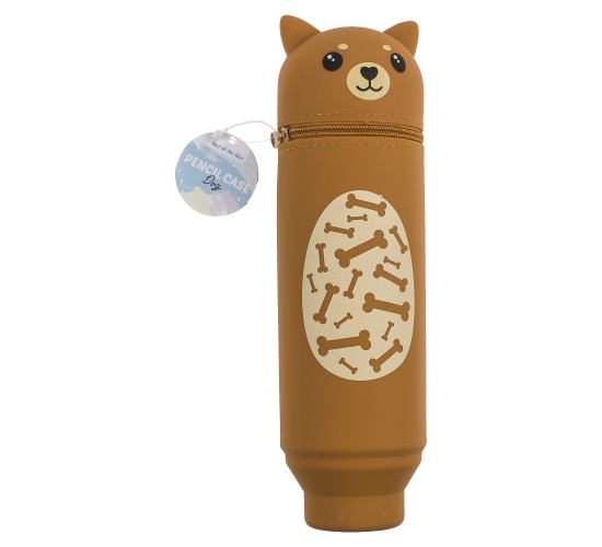 Κασετίνα Γατούλα/Σκυλάκι Με Φερμουάρ Σιλικόνη 18x6cm Σε 2 Σχέδια