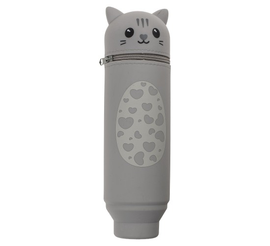 Κασετίνα Γατούλα/Σκυλάκι Με Φερμουάρ Σιλικόνη 18x6cm Σε 2 Σχέδια