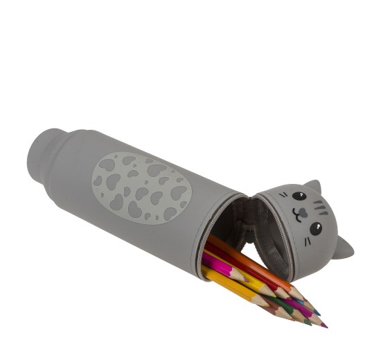 Κασετίνα Γατούλα/Σκυλάκι Με Φερμουάρ Σιλικόνη 18x6cm Σε 2 Σχέδια