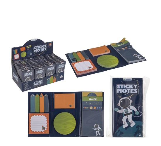 Σετ Χαρτάκια Σημειώσεων Αστροναύτης 6 Διαφορετικά Σχέδια/Μεγέθη Ανά Σετ