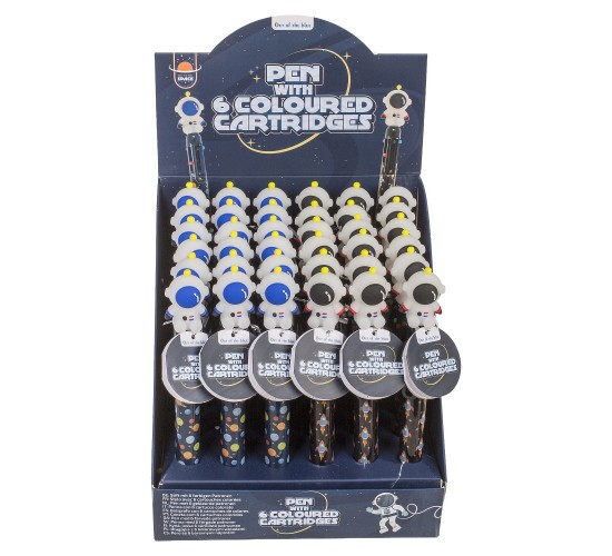 Στυλό 6 Χρωμάτων Μελανιού Διάστημα Πλαστικό 17.8cm Σε 2 Χρώματα