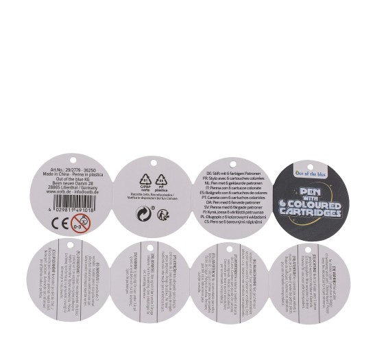 Στυλό 6 Χρωμάτων Μελανιού Διάστημα Πλαστικό 17.8cm Σε 2 Χρώματα