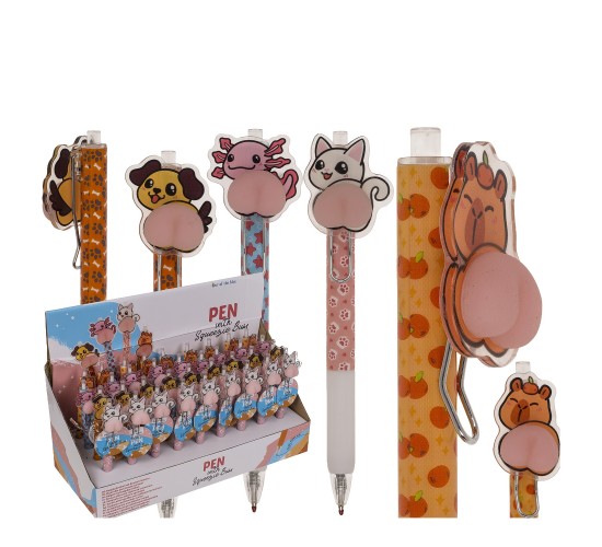 Στυλό Με Πισινό Ζωάκι 14cm Σε 4 Σχέδια