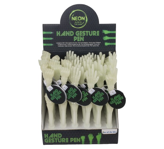 Στυλό Χέρι Σκελετού Ευλύγιστο Φωσφοριζέ 13.5cm Σε 3 Σχέδια