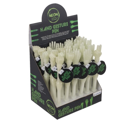 Στυλό Χέρι Σκελετού Ευλύγιστο Φωσφοριζέ 13.5cm Σε 3 Σχέδια