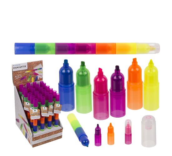 Μαρκαδόρος Υπογραμμίσεως 6 Σε 1 Πλαστικό 21cm