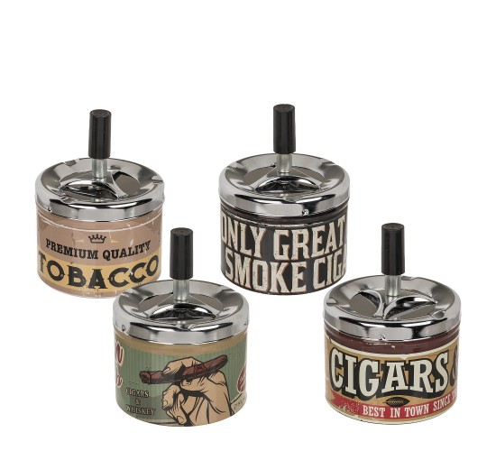 Σταχτοδοχείο Μέταλλο 10cm Σε 4 Σχέδια