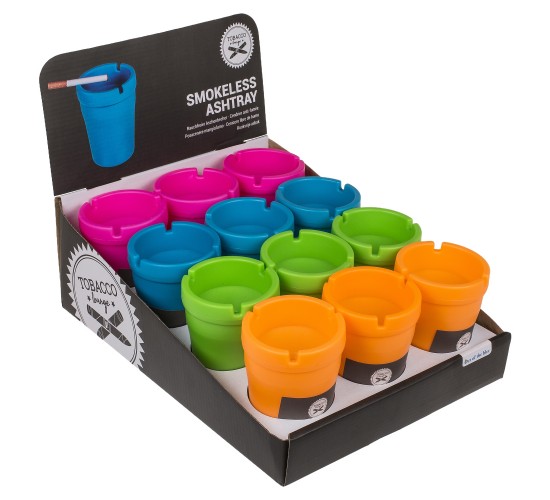 Σταχτοδοχείο Πλαστικό 10x8cm Σε 4 Χρώματα