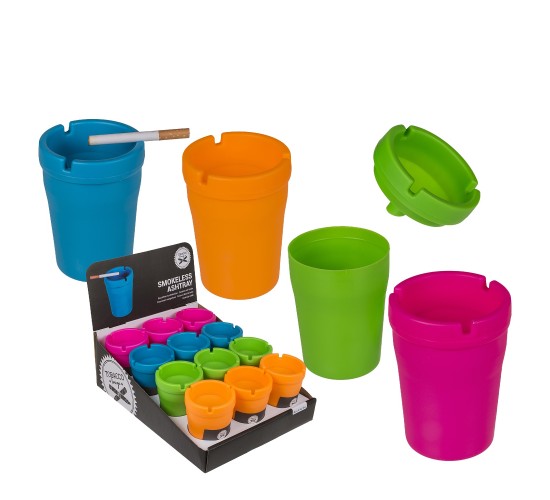 Σταχτοδοχείο Πλαστικό 10x8cm Σε 4 Χρώματα