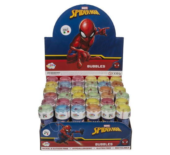 Παιχνίδι Σαπουνόφουσκες Spiderman Με Παζλ Στο Καπάκι 60ml Πλαστικό