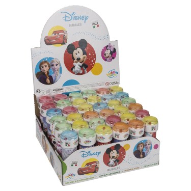 Παιχνίδι Σαπουνόφουσκες Χαρακτήρες Disney Με Παζλ Στο Καπάκι 60ml Πλαστικό