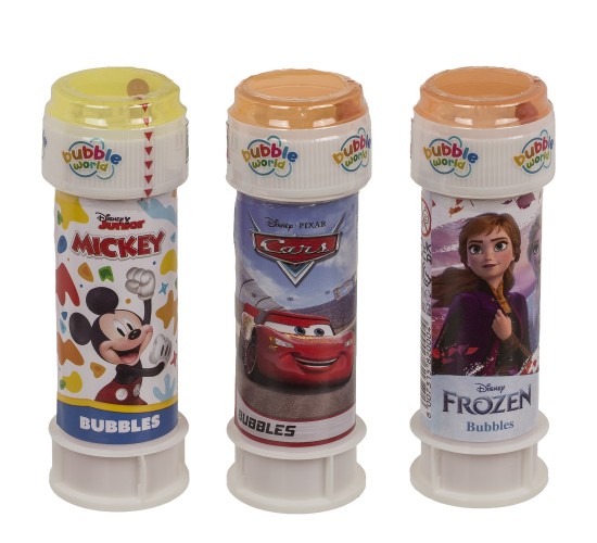 Παιχνίδι Σαπουνόφουσκες Χαρακτήρες Disney Με Παζλ Στο Καπάκι 60ml Πλαστικό