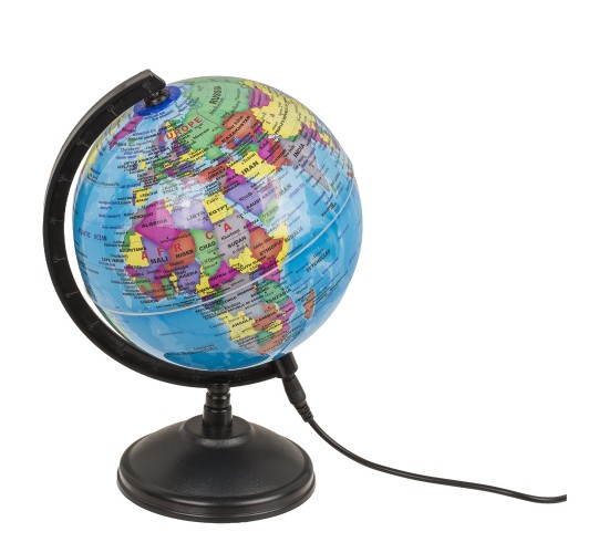 Φωτιστικό Επιτραπέζιο LED Υδρόγειος Με Καλώδιο USB Πλαστικό 11.5cm