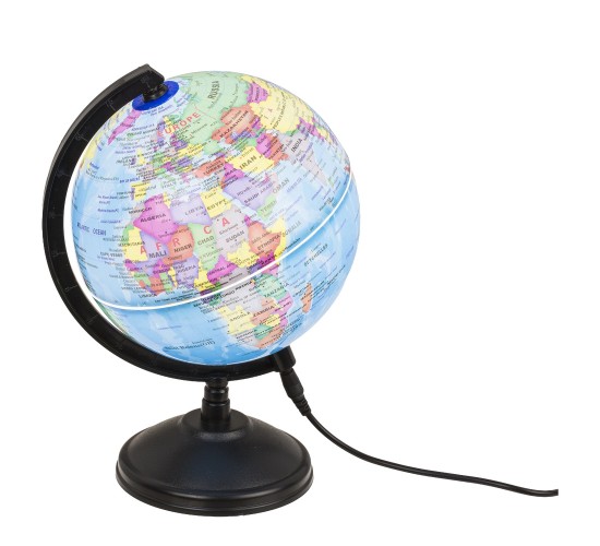 Φωτιστικό Επιτραπέζιο LED Υδρόγειος Με Καλώδιο USB Πλαστικό 11.5cm