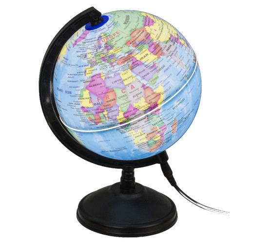 Φωτιστικό Επιτραπέζιο LED Υδρόγειος Με Καλώδιο USB Πλαστικό 11.5cm