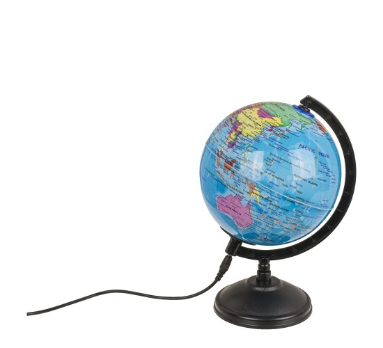 Φωτιστικό Επιτραπέζιο LED Υδρόγειος Με Καλώδιο USB Πλαστικό 11.5cm