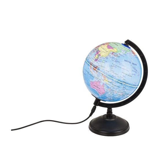 Φωτιστικό Επιτραπέζιο LED Υδρόγειος Με Καλώδιο USB Πλαστικό 11.5cm