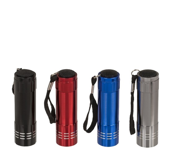 Φακός COB-LED Μπαταρίας Αλουμίνιο 8.5cm Σε 4 Χρώματα