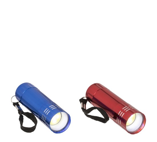 Φακός COB-LED Μπαταρίας Αλουμίνιο 8.5cm Σε 4 Χρώματα