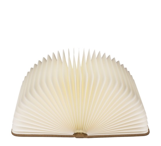 Λάμπα LED Ατμόσφαιρας Επιτραπέζια Βιβλίο Με Εξώφυλλο Δερματίνης Επαναφορτιζόμενη Καφέ 17x13cm