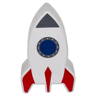 Λάμπα Νυχτός Πύραυλος Με Προτζέκτορα Αστεριών Μπαταρίας Πλαστικό 15cm