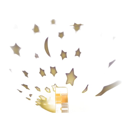 Λάμπα Νυχτός Πύραυλος Με Προτζέκτορα Αστεριών Μπαταρίας Πλαστικό 15cm