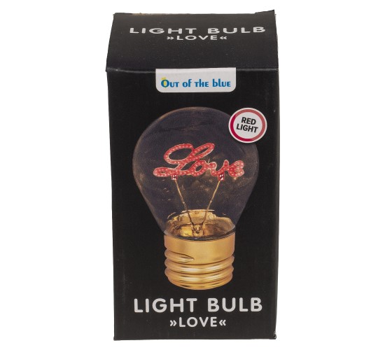 Φωτιστικό Επιτραπέζιο LED Λάμπα Πυρακτώσεως Με Κείμενο ‘Love’ Επαναφορτιζόμενο 12x7cm