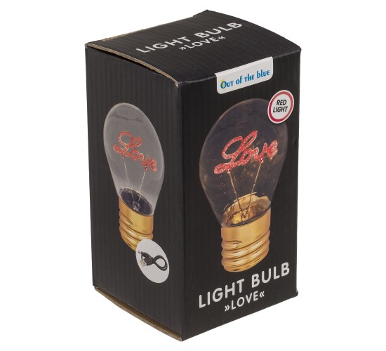 Φωτιστικό Επιτραπέζιο LED Λάμπα Πυρακτώσεως Με Κείμενο ‘Love’ Επαναφορτιζόμενο 12x7cm