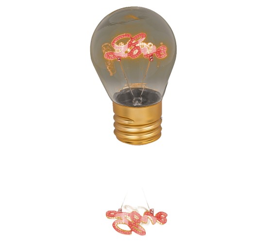 Φωτιστικό Επιτραπέζιο LED Λάμπα Πυρακτώσεως Με Κείμενο ‘Love’ Επαναφορτιζόμενο 12x7cm