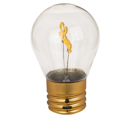 Φωτιστικό Επιτραπέζιο LED Λάμπα Πυρακτώσεως Με Κείμενο ‘Love’ Επαναφορτιζόμενο 12x7cm