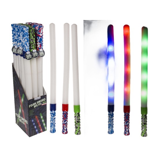 Παιχνίδι Σπαθί Αφρού Με LED 2 Επιλογές Φωτισμού 66.5cm Σε 3 Χρώματα