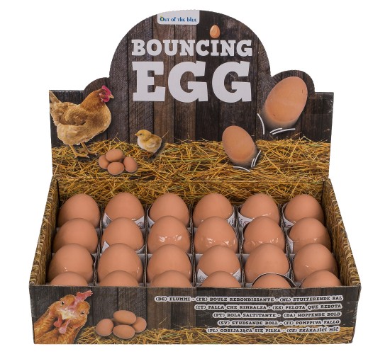 Παιχνίδι Μπαλίτσα Λαστιχένια Αβγό Κότας 5.5cm