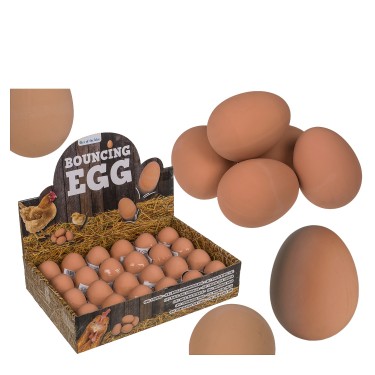 Παιχνίδι Μπαλίτσα Λαστιχένια Αβγό Κότας 5.5cm