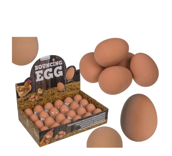 Παιχνίδι Μπαλίτσα Λαστιχένια Αβγό Κότας 5.5cm