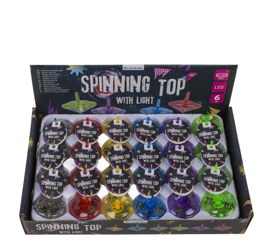 Παιχνίδι Σβούρα Με LED Πλαστικό 4.5cm Σε 6 Χρώματα