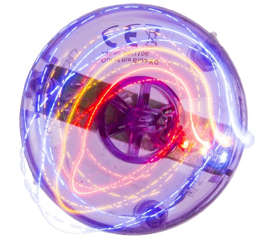 Παιχνίδι Σβούρα Με LED Πλαστικό 4.5cm Σε 6 Χρώματα