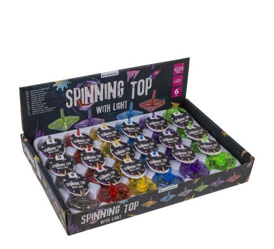 Παιχνίδι Σβούρα Με LED Πλαστικό 4.5cm Σε 6 Χρώματα