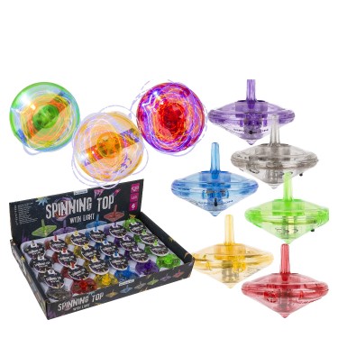 Παιχνίδι Σβούρα Με LED Πλαστικό 4.5cm Σε 6 Χρώματα