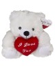 Αρκουδάκι Με Κόκκινη Καρδιά ‘I Love You’ Λευκό/Κόκκινο 22cm