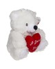 Αρκουδάκι Με Κόκκινη Καρδιά ‘I Love You’ Λευκό/Κόκκινο 22cm