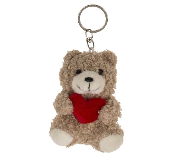 Μπρελόκ Αρκουδάκι Με Καρδιά 8cm Σε 4 Χρώματα