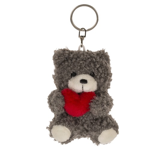Μπρελόκ Αρκουδάκι Με Καρδιά 8cm Σε 4 Χρώματα