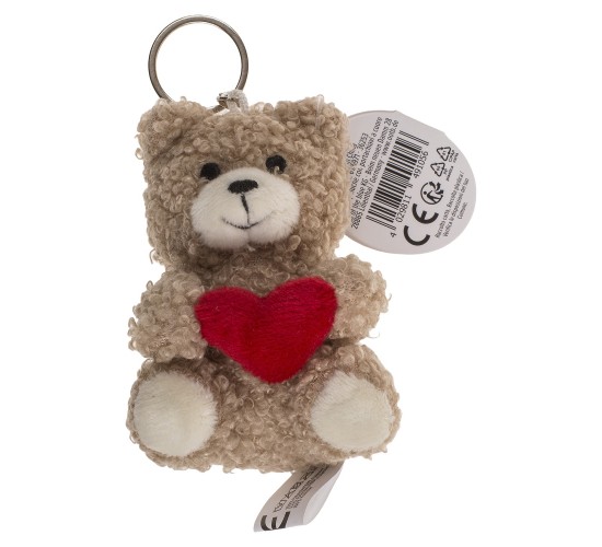 Μπρελόκ Αρκουδάκι Με Καρδιά 8cm Σε 4 Χρώματα