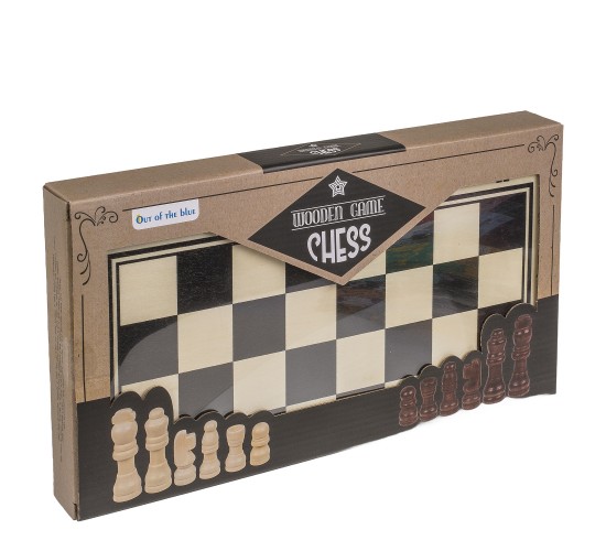 Παιχνίδι Επιτραπέζιο Σκάκι Ξύλο 34x34cm