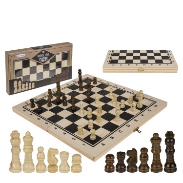 Παιχνίδι Επιτραπέζιο Σκάκι Ξύλο 34x34cm