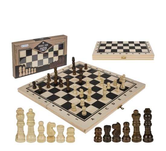 Παιχνίδι Επιτραπέζιο Σκάκι Ξύλο 34x34cm