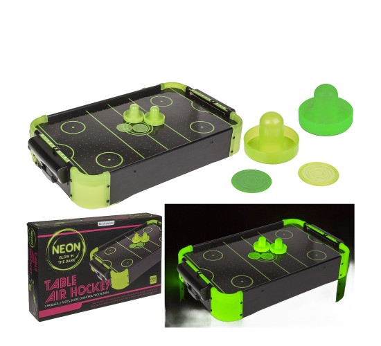 Παιχνίδι Επιτραπέζιο Air Hockey Φοσφωριζέ Πλαστικό 9.5x31x8.7cm